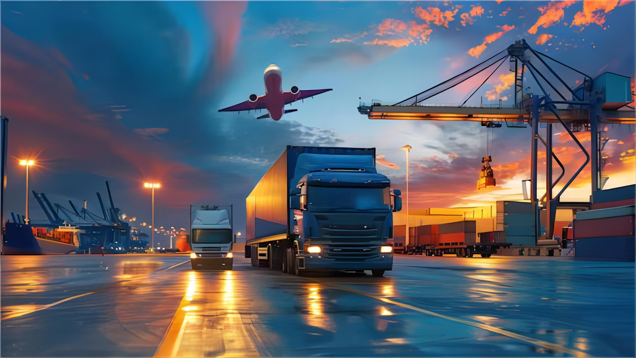 Global logistics network showing express shipping routes from China