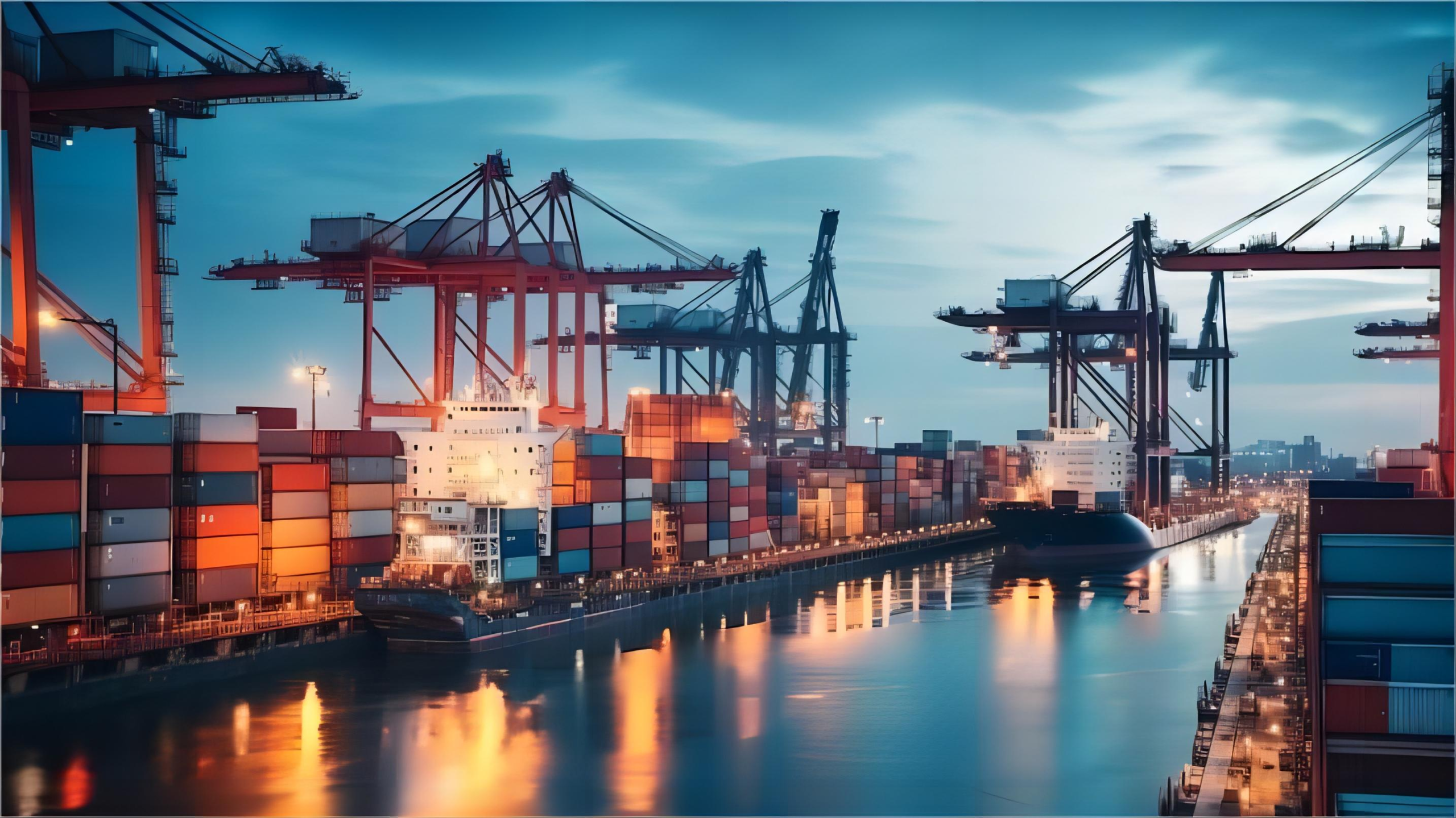 Global logistics network connecting China and UK ports