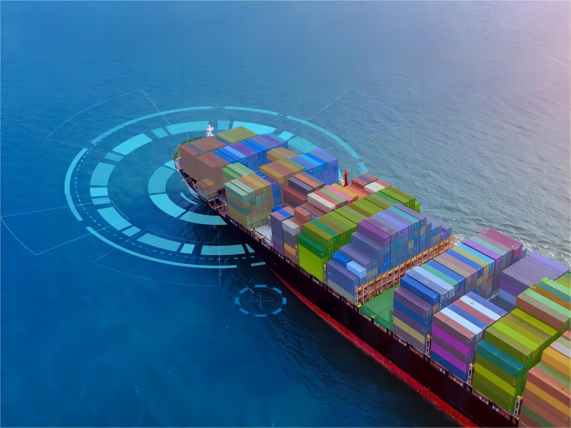 Logistics warehouse with cargo ready for rail transport