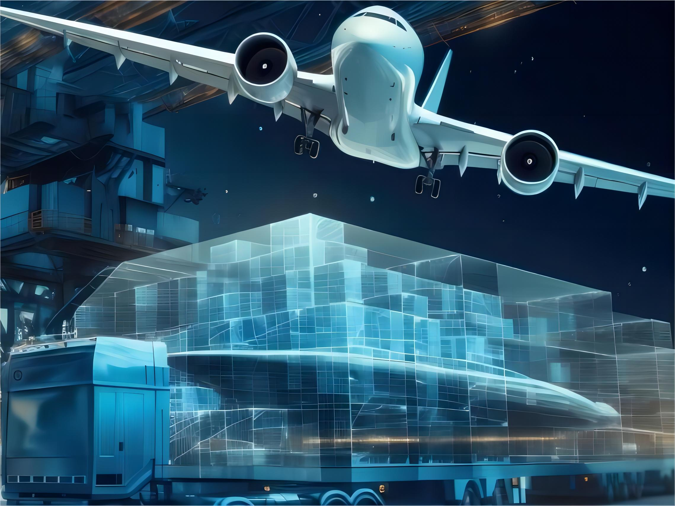 Logistics professional tracking express air shipments on a tablet